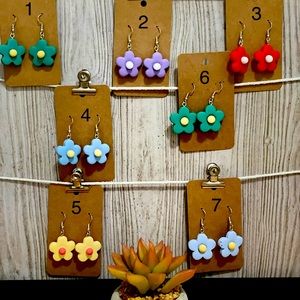 Flower earrings